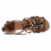 Graffiti Mixed Color Buckle Strap Zip Flat Beach Sandals Graffiti Mixed Color Buckle Strap Zip Flat Beach Sandals
