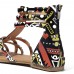 Graffiti Mixed Color Buckle Strap Zip Flat Beach Sandals Graffiti Mixed Color Buckle Strap Zip Flat Beach Sandals