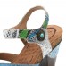 SOCOFY Genuine Leather Snake Veins Heel Sandals