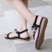 Bohemian Weave Rhinestone Elastic Band Soft Casual Sandals Bohemian Weave Rhinestone Elastic Band Soft Casual Sandals