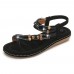 Bohemian Weave Rhinestone Elastic Band Soft Casual Sandals Bohemian Weave Rhinestone Elastic Band Soft Casual Sandals