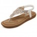 Crystal Bohemia Clip Toe Elastic Flat Sandals Crystal Bohemia Clip Toe Elastic Flat Sandals