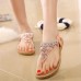 Crystal Bohemia Clip Toe Elastic Flat Sandals Crystal Bohemia Clip Toe Elastic Flat Sandals