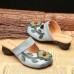 Hollow Out Casual Slip On Leather Wedge Sandals Hollow Out Casual Slip On Leather Wedge Sandals