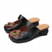 Hollow Out Casual Slip On Leather Wedge Sandals Hollow Out Casual Slip On Leather Wedge Sandals