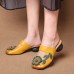 Hollow Out Casual Slip On Leather Wedge Sandals Hollow Out Casual Slip On Leather Wedge Sandals