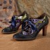 SOCOFY Genuine Leather Serpentine Hollow Out Lace Up Pumps SOCOFY Genuine Leather Serpentine Hollow Out Lace Up Pumps