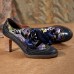 SOCOFY Genuine Leather Serpentine Hollow Out Lace Up Pumps SOCOFY Genuine Leather Serpentine Hollow Out Lace Up Pumps