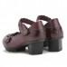SOCOFY Retro Flower Pattern Leather Mid Heel Hook Loop Pumps SOCOFY Retro Flower Pattern Leather Mid Heel Hook Loop Pumps
