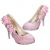 Glitter Flower Pump Wedding Party Crystal High Heels Women Shoes Glitter Flower Pump Wedding Party Crystal High Heels Women Shoes