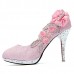 Glitter Flower Pump Wedding Party Crystal High Heels Women Shoes Glitter Flower Pump Wedding Party Crystal High Heels Women Shoes