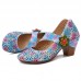 SOCOFY Genuine Leather Hollow Out Casual Hook Loop Pumps SOCOFY Genuine Leather Hollow Out Casual Hook Loop Pumps