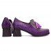 SOCOFY Folkways Fringe Splicing Zipper Casual Pumps