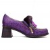 SOCOFY Folkways Fringe Splicing Zipper Casual Pumps