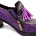 SOCOFY Folkways Fringe Splicing Zipper Casual Pumps