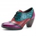 SOCOFY Handmade Genuine Leather Stitching Pumps SOCOFY Handmade Genuine Leather Stitching Pumps