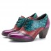 SOCOFY Handmade Genuine Leather Stitching Pumps SOCOFY Handmade Genuine Leather Stitching Pumps