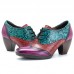 SOCOFY Handmade Genuine Leather Stitching Pumps SOCOFY Handmade Genuine Leather Stitching Pumps