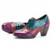 SOCOFY Handmade Genuine Leather Stitching Pumps SOCOFY Handmade Genuine Leather Stitching Pumps