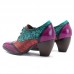 SOCOFY Handmade Genuine Leather Stitching Pumps SOCOFY Handmade Genuine Leather Stitching Pumps
