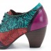 SOCOFY Handmade Genuine Leather Stitching Pumps SOCOFY Handmade Genuine Leather Stitching Pumps