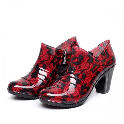 Women High Heel Shoes Rain Boots Waterproof Soft Comfortable Pump Women High Heel Shoes Rain Boots Waterproof Soft Comfortable Pump