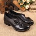 SOCOFY Handmade Floral Decoration Mid Heel Folkways Retro Shoes SOCOFY Handmade Floral Decoration Mid Heel Folkways Retro Shoes