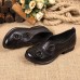SOCOFY Handmade Floral Decoration Mid Heel Folkways Retro Shoes SOCOFY Handmade Floral Decoration Mid Heel Folkways Retro Shoes