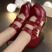 SOCOFY Zipper Genuine Leather Retro Casual Flower Pumps Sandals SOCOFY Zipper Genuine Leather Retro Casual Flower Pumps Sandals
