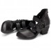 SOCOFY Zipper Genuine Leather Retro Casual Flower Pumps Sandals SOCOFY Zipper Genuine Leather Retro Casual Flower Pumps Sandals