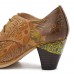 SOCOFY Handmade Embossed Pattern Genuine Leather Pumps SOCOFY Handmade Embossed Pattern Genuine Leather Pumps