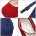 Suede Ankle Buckle Strap High Heel Platform Pumps Shoes Suede Ankle Buckle Strap High Heel Platform Pumps Shoes