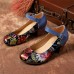 SOCOFY Genuine Leather Ankle Strap Pumps Round Toe Casual Shoes SOCOFY Genuine Leather Ankle Strap Pumps Round Toe Casual Shoes