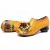 SOCOFY Retro Spilicing Pattern Low Heel Leather Shoes SOCOFY Retro Spilicing Pattern Low Heel Leather Shoes
