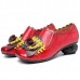 SOCOFY Retro Spilicing Pattern Low Heel Leather Shoes SOCOFY Retro Spilicing Pattern Low Heel Leather Shoes