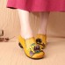 SOCOFY Retro Spilicing Pattern Low Heel Leather Shoes SOCOFY Retro Spilicing Pattern Low Heel Leather Shoes