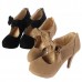 Women Vintage Bow Pumps Shoes High Heeled Sandals Women Vintage Bow Pumps Shoes High Heeled Sandals