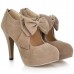 Women Vintage Bow Pumps Shoes High Heeled Sandals Women Vintage Bow Pumps Shoes High Heeled Sandals
