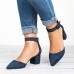 Large Size Women Chunky Heel Ankle Strap Pumps Large Size Women Chunky Heel Ankle Strap Pumps