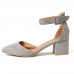 Large Size Women Chunky Heel Ankle Strap Pumps Large Size Women Chunky Heel Ankle Strap Pumps