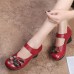 SOCOFY Leather Folkways Mid Heel Hook Loop Original Comfortable Retro Shoes SOCOFY Leather Folkways Mid Heel Hook Loop Original Comfortable Retro Shoes