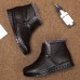 Winter Fur Warm Leather Slip On Snow Boots Winter Fur Warm Leather Slip On Snow Boots