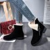 Women Solid Color Two Ways Wearing Zipper Warm Snow Boots Women Solid Color Two Ways Wearing Zipper Warm Snow Boots