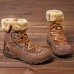 SOCOFY Genuine Leather Splicing Jacquard Pattern Zipper Ankle Boots SOCOFY Genuine Leather Splicing Jacquard Pattern Zipper Ankle Boots