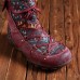 SOCOFY Genuine Leather Splicing Jacquard Pattern Zipper Ankle Boots SOCOFY Genuine Leather Splicing Jacquard Pattern Zipper Ankle Boots