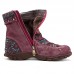 SOCOFY Genuine Leather Splicing Jacquard Pattern Zipper Ankle Boots SOCOFY Genuine Leather Splicing Jacquard Pattern Zipper Ankle Boots