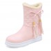 Warm Flat Platform Slip On Causal Soft Ankle Snow Boots Warm Flat Platform Slip On Causal Soft Ankle Snow Boots