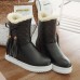 Warm Flat Platform Slip On Causal Soft Ankle Snow Boots Warm Flat Platform Slip On Causal Soft Ankle Snow Boots