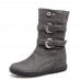 Women Casual Comfortable Double Breasted Mid-calf Boots Women Casual Comfortable Double Breasted Mid-calf Boots