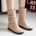 Women Casual Comfortable Double Breasted Mid-calf Boots Women Casual Comfortable Double Breasted Mid-calf Boots